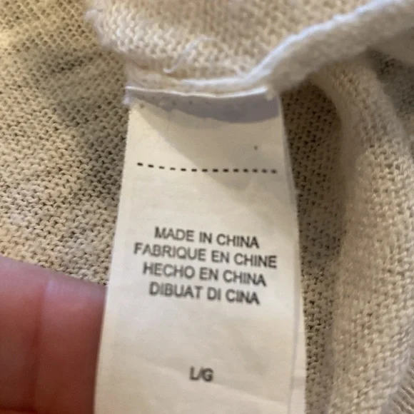 Lucky Brand ivory cardigan. Size L. Lightweight button down with pockets. - Picture 15 of 16